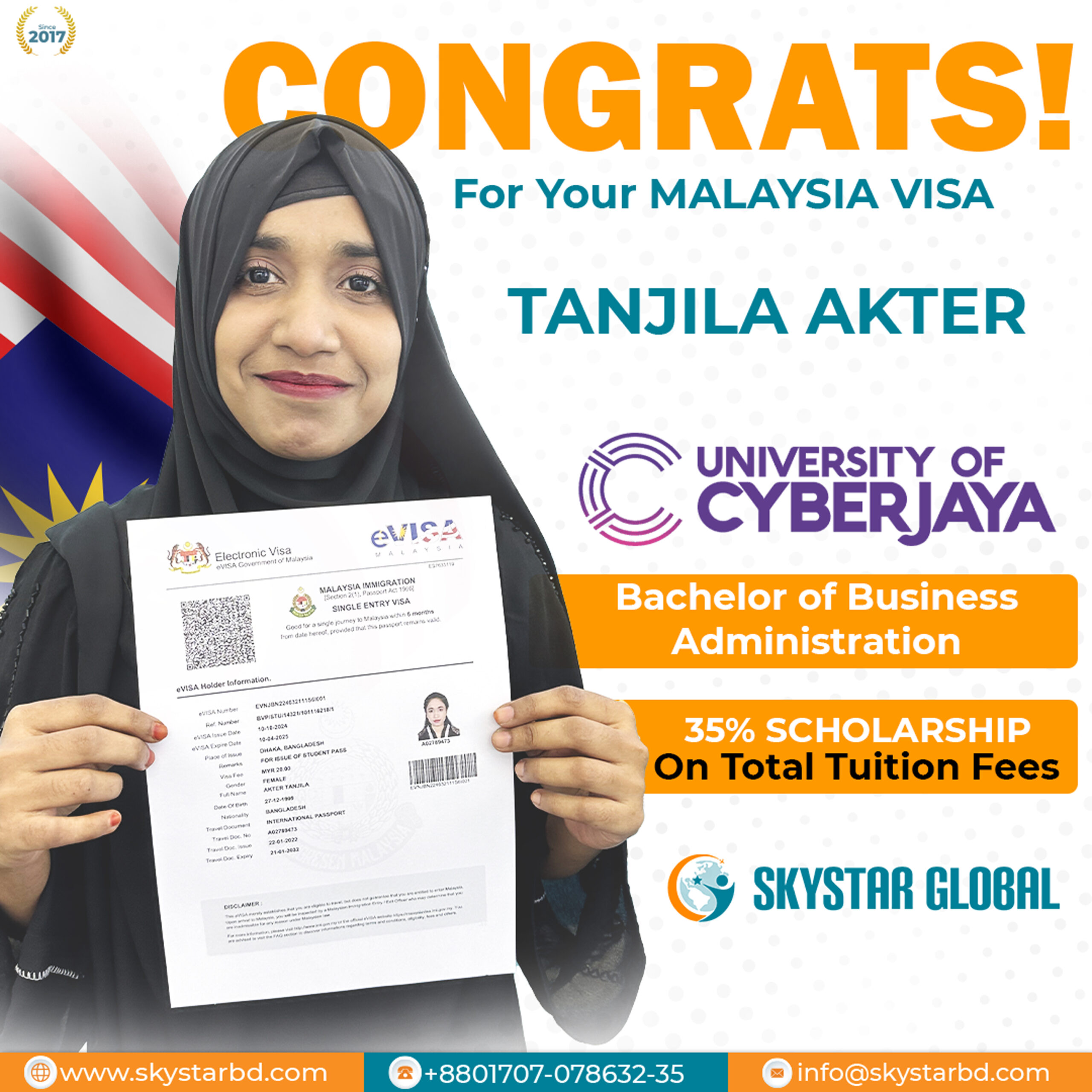 VISA-SUCCESS-Malaysia-Tanjila2